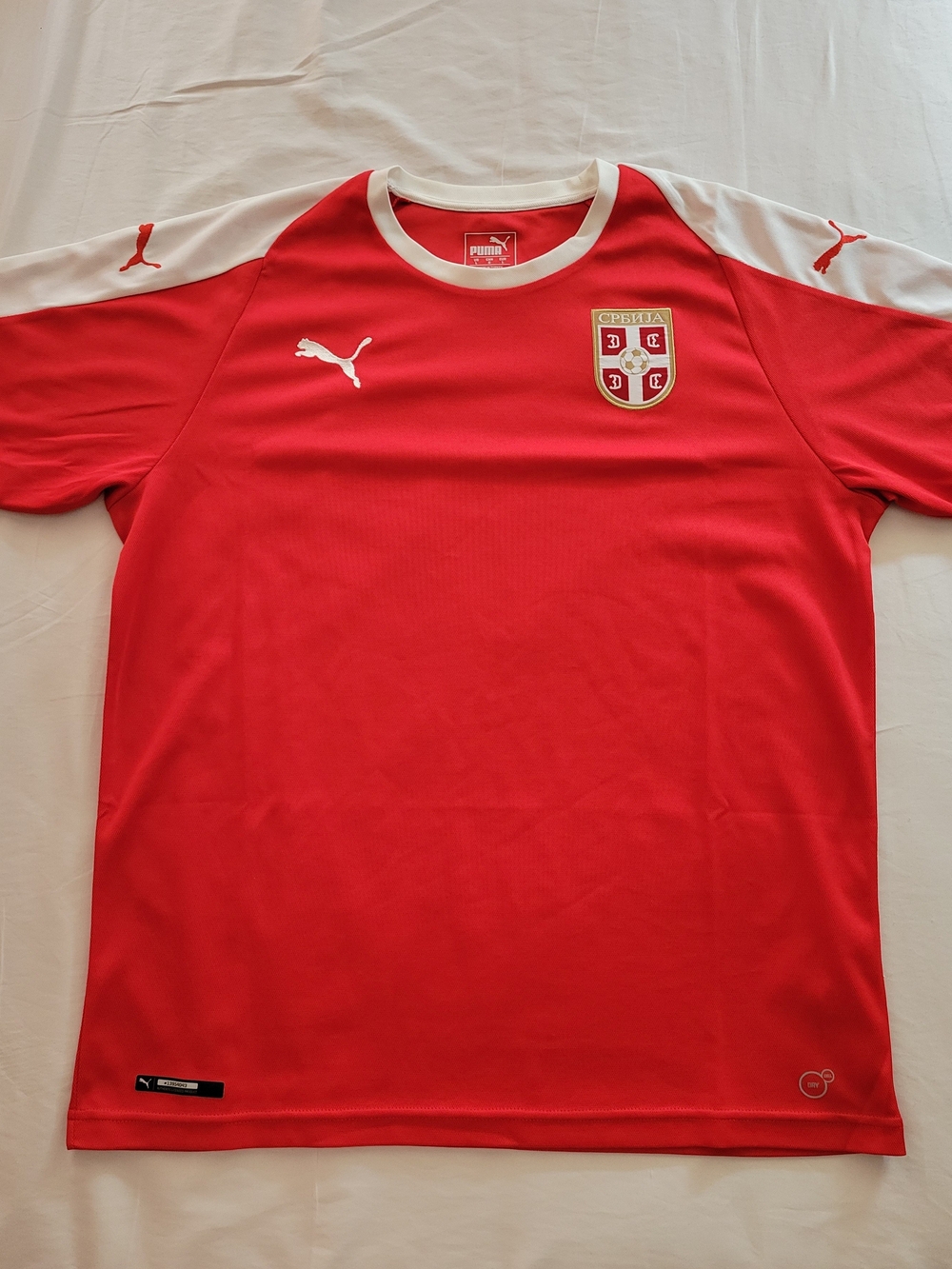 Puma Men's Serbia Red Football Jersey - L